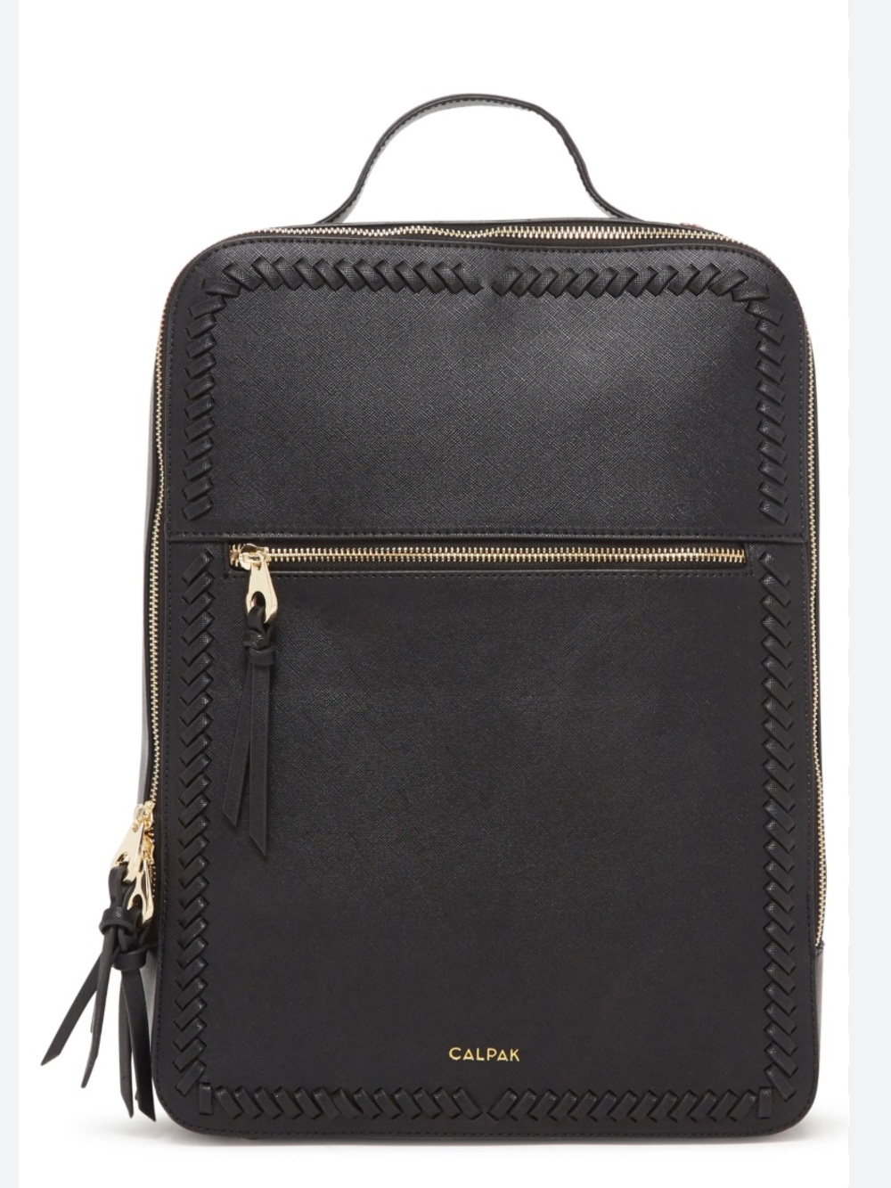 CALPAK Kaya Faux Leather Laptop Backpack Black